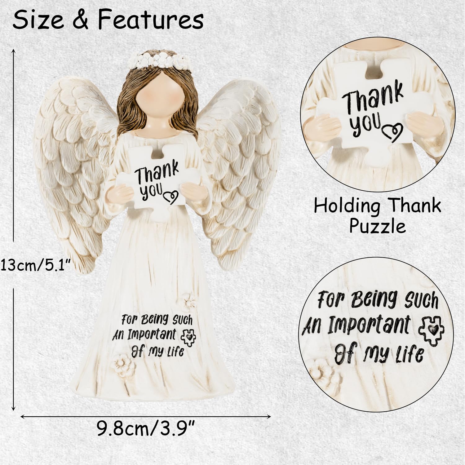 置物 angel zimiliz Angel affection Figurine (White) : Amazon.sg: Home